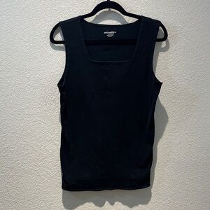 Real Comfort Women's Black Square Neck Tank Top Size XL